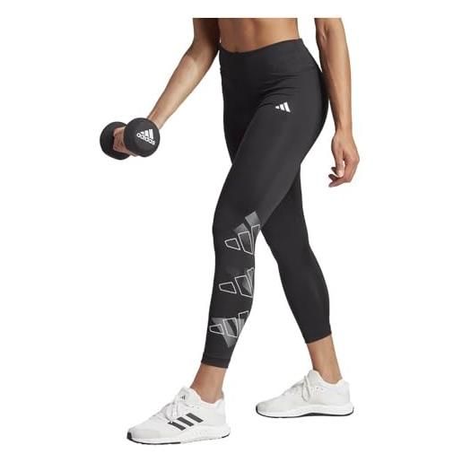 adidas train essentials brand love 7/8 leggings - calzamaglia da donna, nero, 