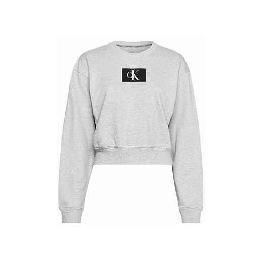 Calvin Klein l/s sweatshirt 000qs6942e maglioni, nero (black), xl donna