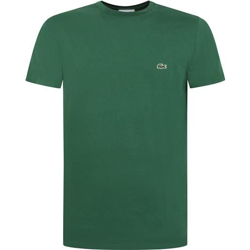 LACOSTE t-shirt verde con mini logo per uomo