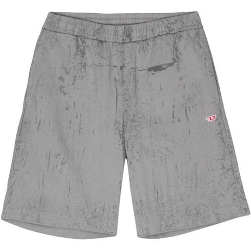 Diesel shorts sportivi p-crown-n1 - grigio