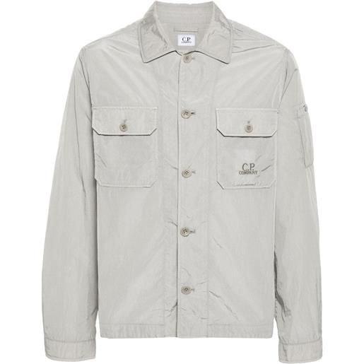 C.P. Company giacca-camicia con ricamo - grigio