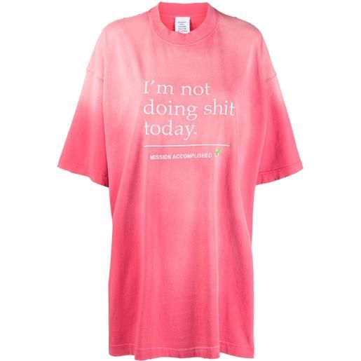 VETEMENTS t-shirt con stampa grafica - rosa