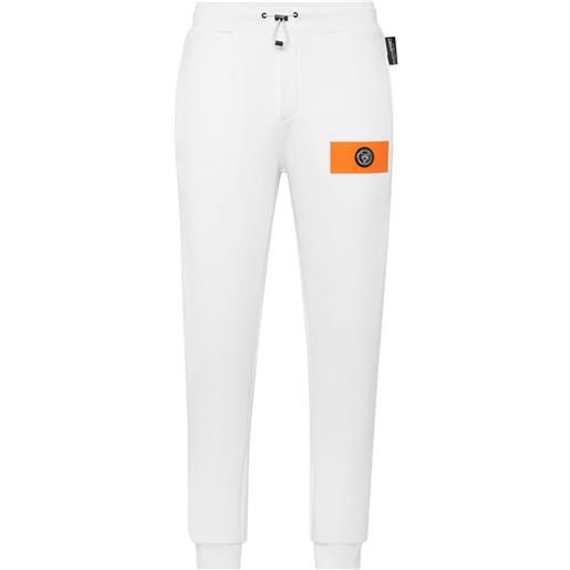 Plein Sport pantaloni sportivi con applicazione - bianco