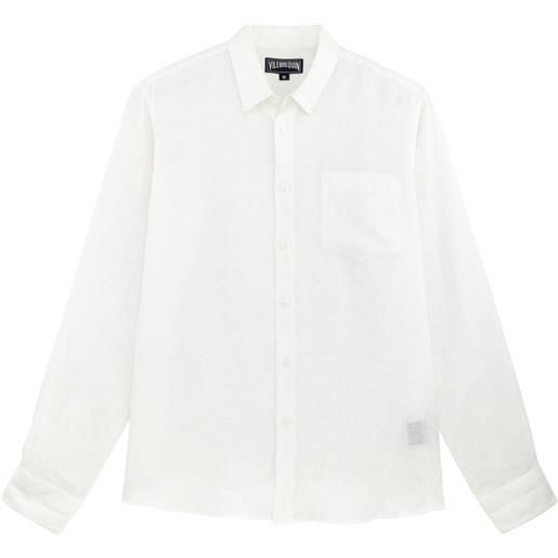 Vilebrequin camicia con ricamo - bianco
