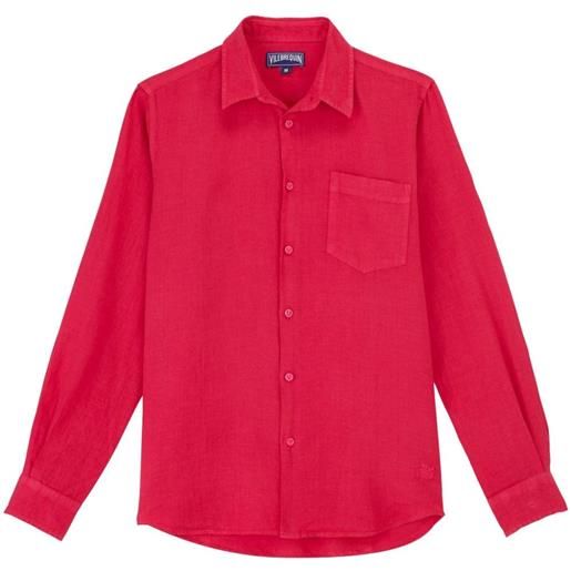 Vilebrequin camicia con ricamo - rosso