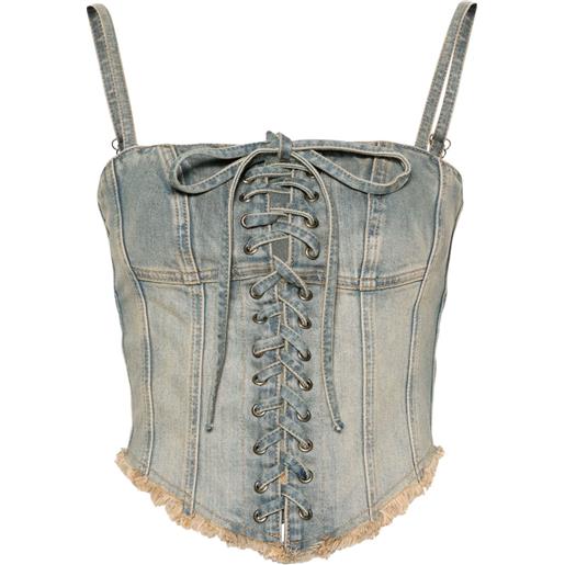 MISBHV corsetto lara denim - blu
