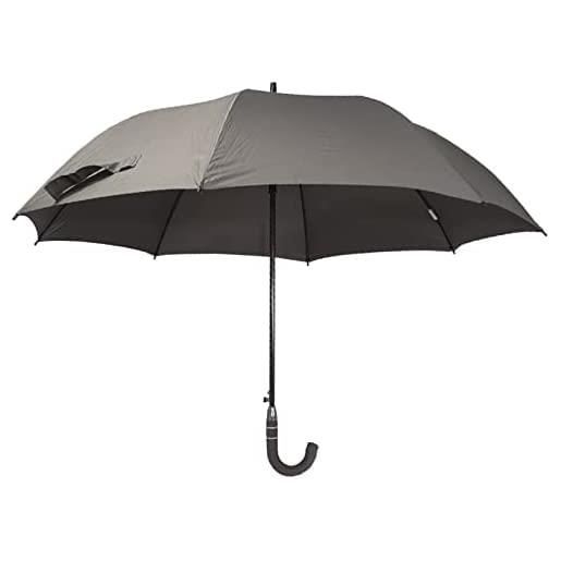 VIRSUS ombrello maxi grande da pioggia 6107 colore grigio con apertura automatica sia da uomo che donna, antivento con manico spugna ergonomico