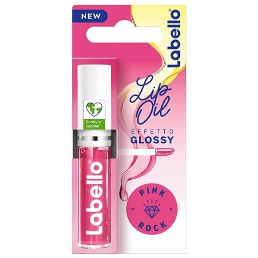 Labello lip oil effetto glossy labbra 5,5gr, pink rock, 5.5 millilitro