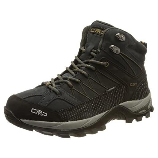 CMP rigel mid trekking shoe wp, scarpe da trekking uomo, grigio (antracite torba), 47 eu