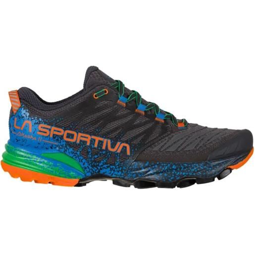 LA SPORTIVA scarpe trail running la sportiva akasha 2 antracite/arancio/azzurro