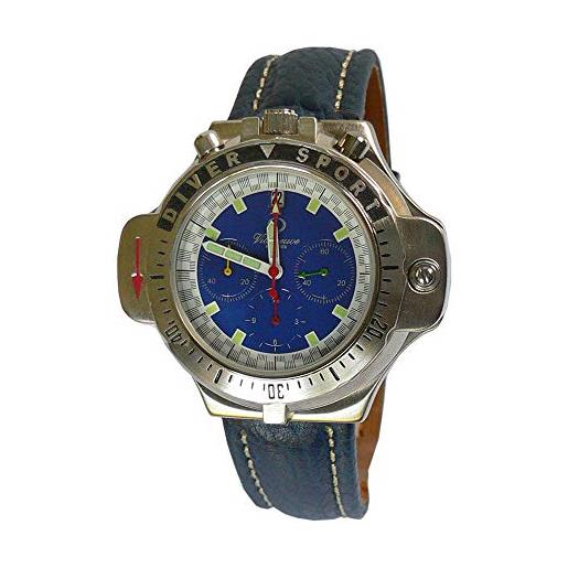 Villeneuve pt-210 orologio cronografo quarzo con bussola (blu)
