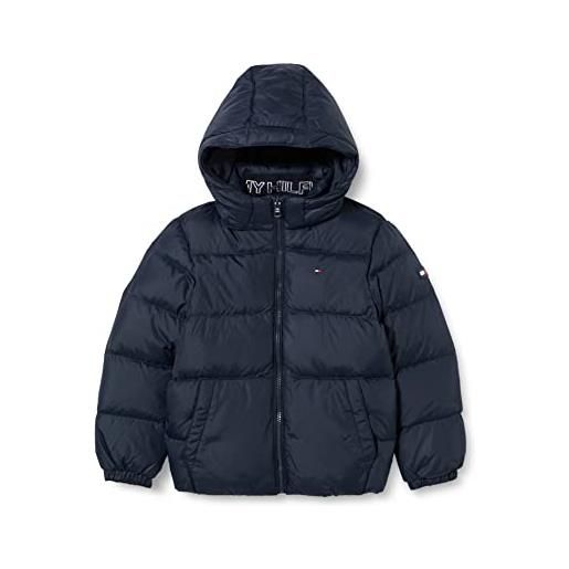 Tommy Hilfiger essential down jacket kb0kb07517 giacche imbottite, blu (desert sky), 4 anni bambini e ragazzi