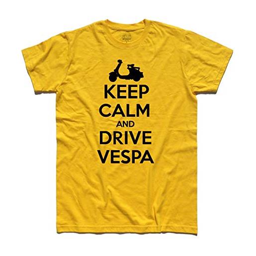 3stylershop t-shirt uomo keep calm and drive vespa - mods style