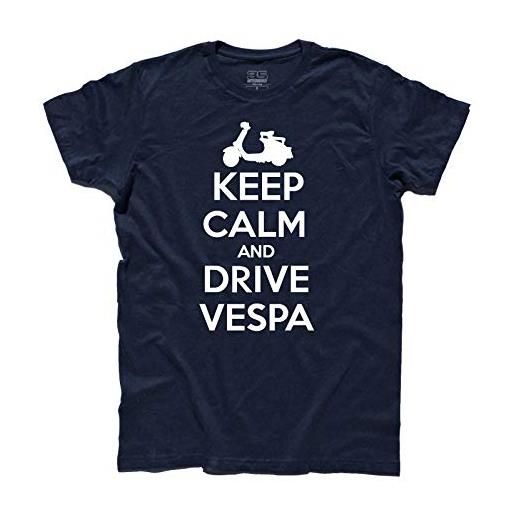 3stylershop t-shirt uomo keep calm and drive vespa - mods style