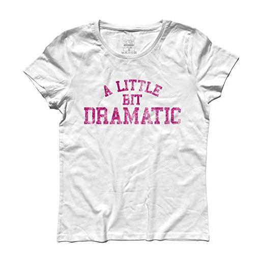 3styler t-shirt donna a little bit dramatic regina george means girls - film cult shirt - linea classic - 100% cotone 185 gr/mq (s, rosa)