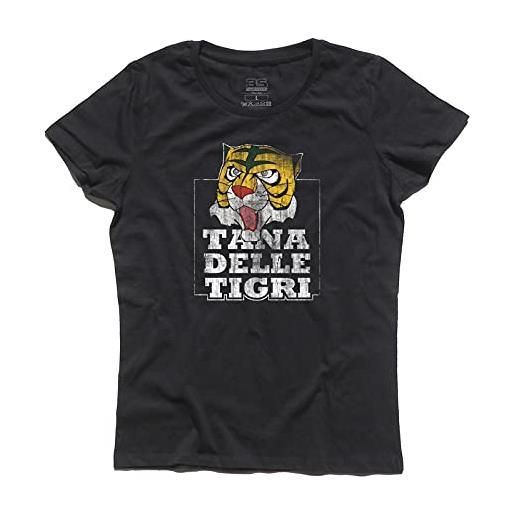 3styler t-shirt donna tana delle tigri - uomo tigre - tiger man - linea classic - 100% cotone 185 gr/mq (s, rosso)