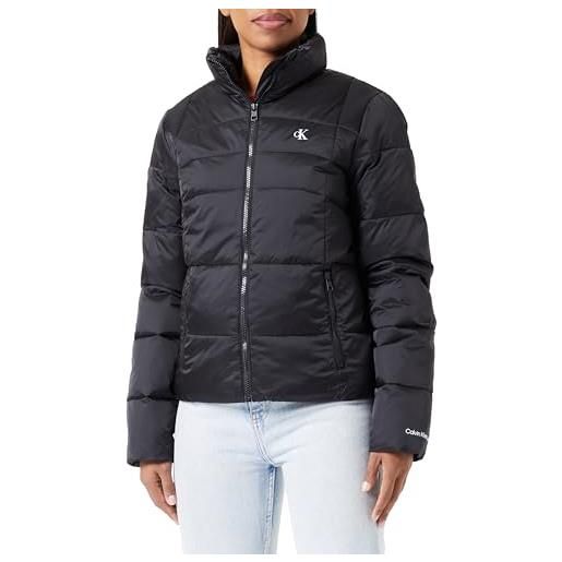 Calvin Klein Jeans short fitted jacket j20j222583 giacche imbottite, nero (ck black), l donna