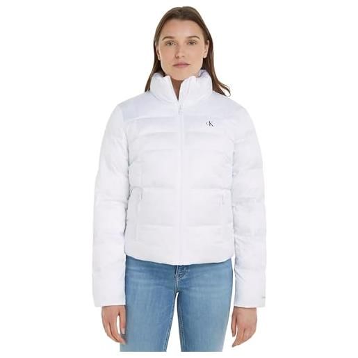 Calvin Klein Jeans short fitted jacket j20j222583 giacche imbottite, bianco (bright white), xxl donna