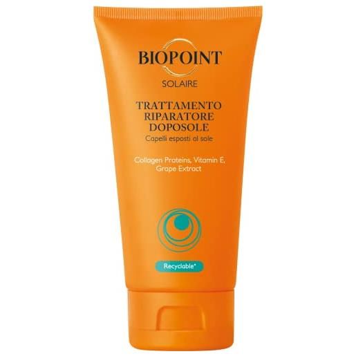 Biopoint solaire - trattamento riparatore doposole capelli con vitamina e, contrasta secchezza e stress solare, azione ristrutturante e idratante, dona morbidezza e nutrizione, 150 ml