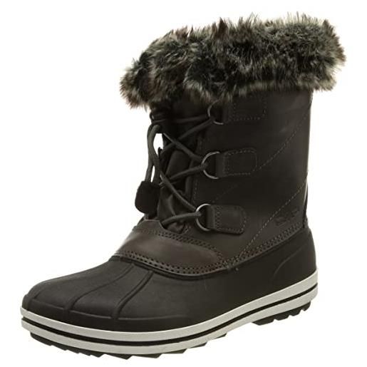 CMP kids anthilian snow boot wp, scarpe da camminata, unisex - bambini e ragazzi, nero (titanio), 37 eu