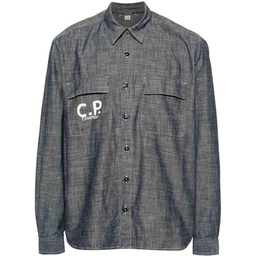 C.p. Company camicia in denim con logo