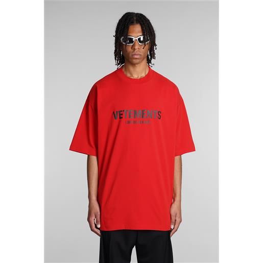 VETEMENTS t-shirt in cotone rosso