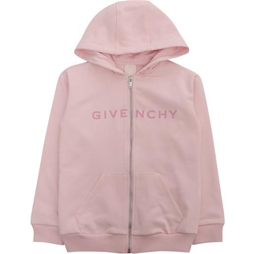 Givenchy Kids felpa rosa con logo
