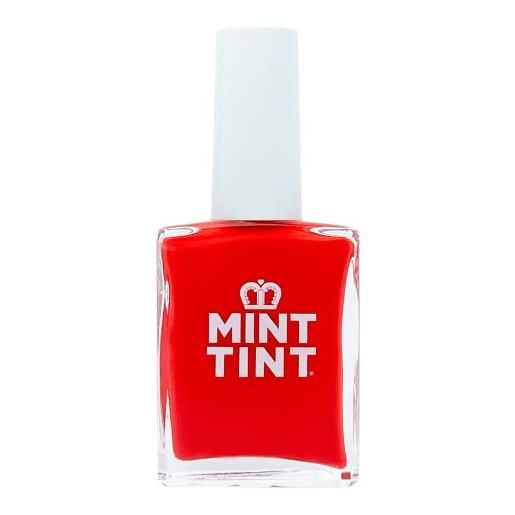 Mint Tint scarlet - rosso brillante - vegano a base vegetale e cruelty free - smalto per unghie ad asciugatura rapida e di lunga durata. . 