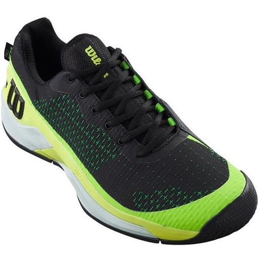 Wilson scarpe da tennis da uomo Wilson rush pro extra duty - black/safety yellow/green