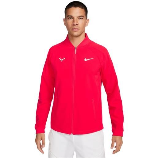 Nike felpa da tennis da uomo Nike court dri-fit rafa jacket - siren red/white