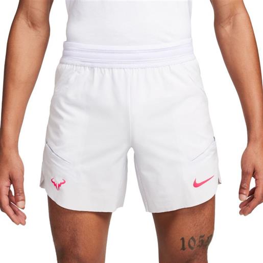 Nike pantaloncini da tennis da uomo Nike dri-fit rafa short - barely grape/barely grape/siren red