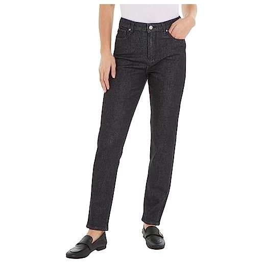 Tommy Hilfiger jeans donna tapered elasticizzati, nero (liz), 28w / 28l