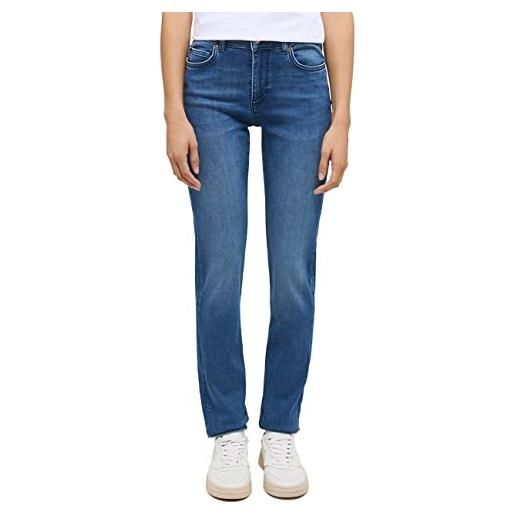 Mustang style crosby relaxed slim, jeans donna, blu medio 702, 34w / 34l
