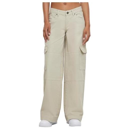 Urban Classics ladies low waist cargo denim pantaloni, mid indigo washed, 33 donna