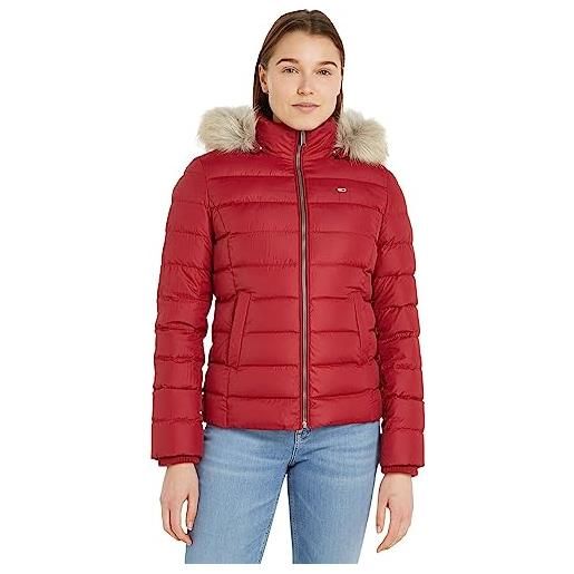 Tommy Jeans tjw basic hooded down jacket dw0dw08588 giacche imbottite, blu (chambray blue), m donna