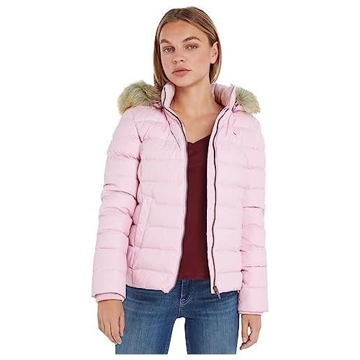 Tommy Jeans tjw basic hooded down jacket dw0dw08588 giacche imbottite, rosso (rouge), xs donna