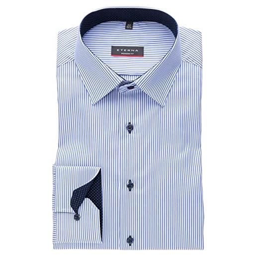 ETERNA uomo fine stripe twill shirt modern fit 1/1 light blue 39_h_1/1