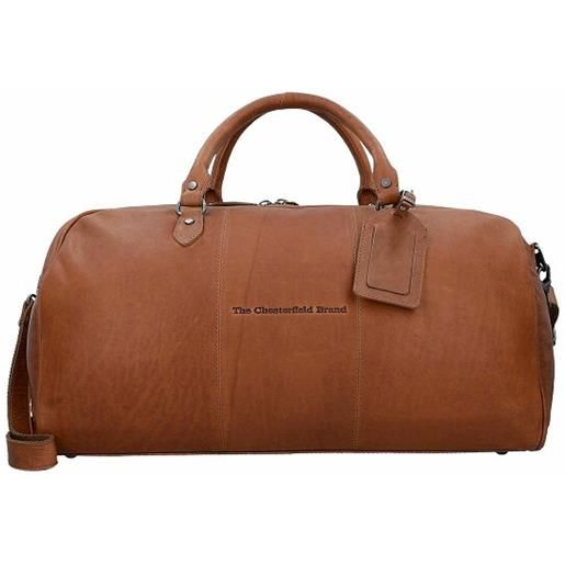 The Chesterfield Brand wax pull up borsa da viaggio weekender pelle 53 cm marrone