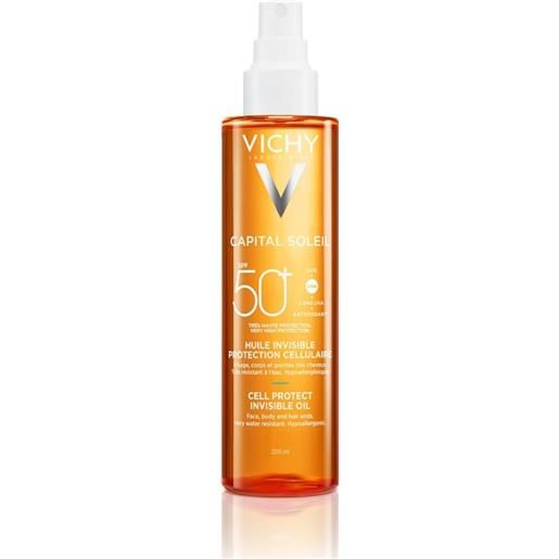 Vichy capital soleil cell protect olio solare secco invisibile protettivo spf50+ 200ml