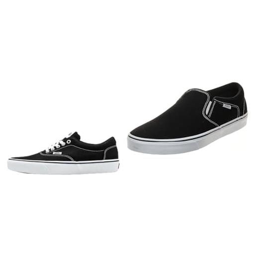 Vans sneaker canvas black white 43 eu + slip on canvas black white 43 eu