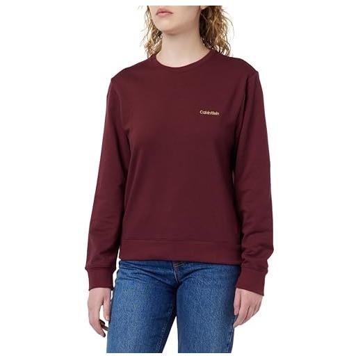 Calvin Klein l/s sweatshirt 43e, donna, tawny port, s