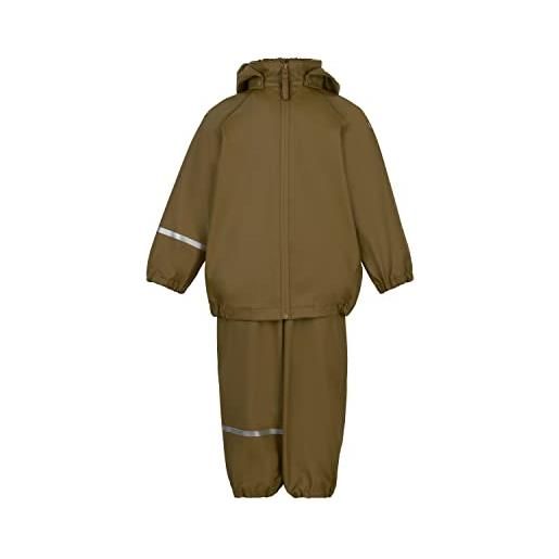 Celavi pu recycled rain set giacca impermeabile, nutria, 80 unisex-bambini
