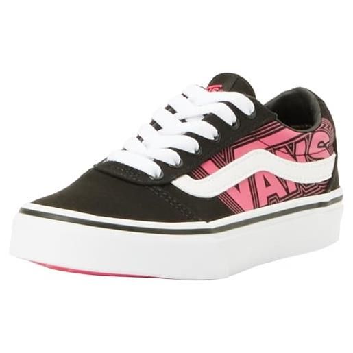 Vans ward, scarpe da ginnastica unisex-bambini e ragazzi, glow neon pink/black, 34 eu
