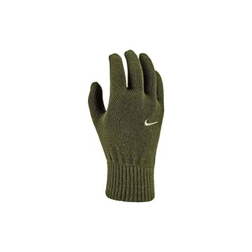 Nike swoosh knit - guanti unisex per adulti, colore verde, s/m