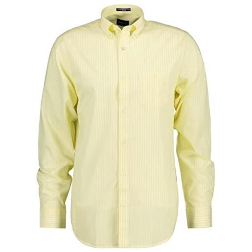 GANT reg broadcloth stripe bd, camicia elegante uomo, giallo ( lemonade yellow ), xl