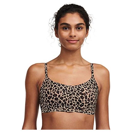 Chantelle softstretch, padded bralette, intimo invisibile donna, multicolore (leopard drk nude), xl-xxl