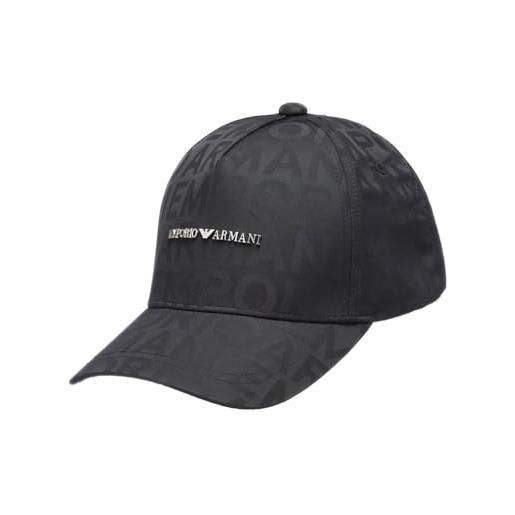 Emporio Armani cappello baseball 627478 4r575 00020 - baseball hat with lettering fabric black/nero mis. Unica