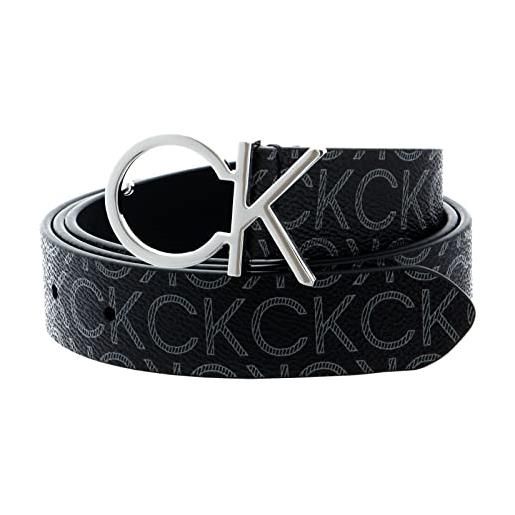 Calvin Klein donna re-lock ck logo belt 30mm mono, brown mono, 135