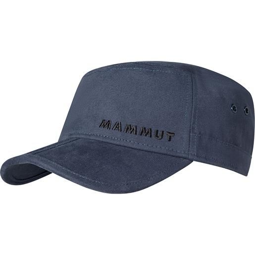 Mammut - berretto con visiera curva - lhasa cap marine in cotone - taglia s\/m, l\/xl - blu