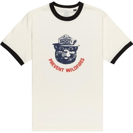 Element - t-shirt in cotone biologico - sbxe ringer tee egret per uomo in cotone - taglia s, m, l, xl - beige